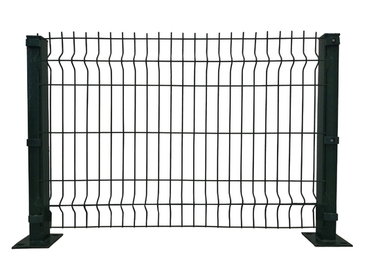 Ronde 4 mm diagonale 3d clôture incurvée en PVC revêtu