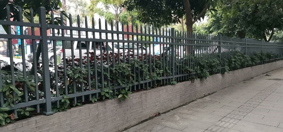 3m Panneaux de clôture en métal noir enduit de poudre