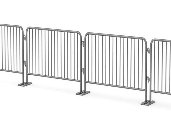 Barrière de barrière de contrôle des foules temporaire en métal de verrouillage galvanisée