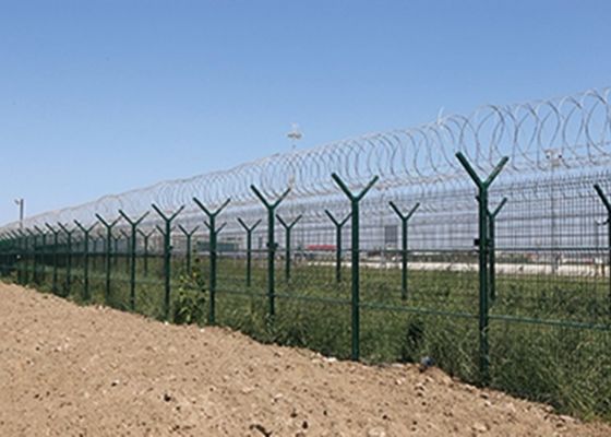 6ft X 9ft Y Post Airport Sécurité clôture en acier inoxydable