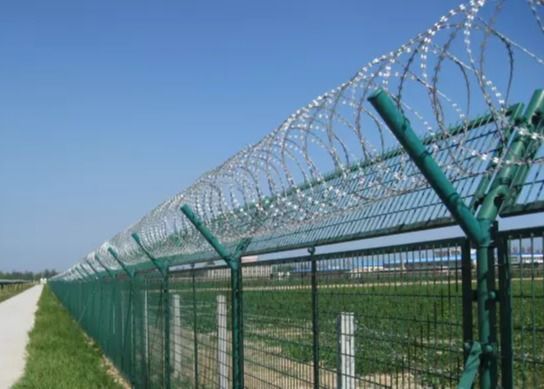 Anti clôture de sécurité dans les aéroports de la maille 50*100mm de la montée 358