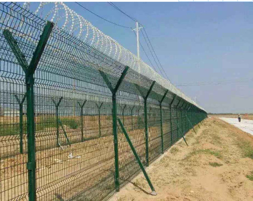 V galvanisé Mesh Security Fencing Welded Wire Mesh Panel Airport