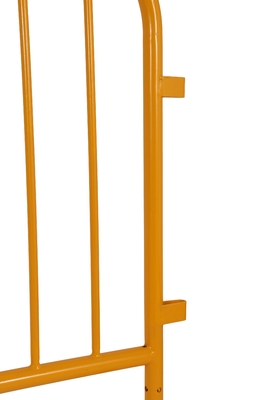 Saupoudrez la barrière jaune enduite de foule clôturant la largeur Hgmt de la taille 2m de 1m provisoire