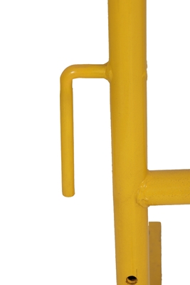 Saupoudrez la barrière jaune enduite de foule clôturant la largeur Hgmt de la taille 2m de 1m provisoire