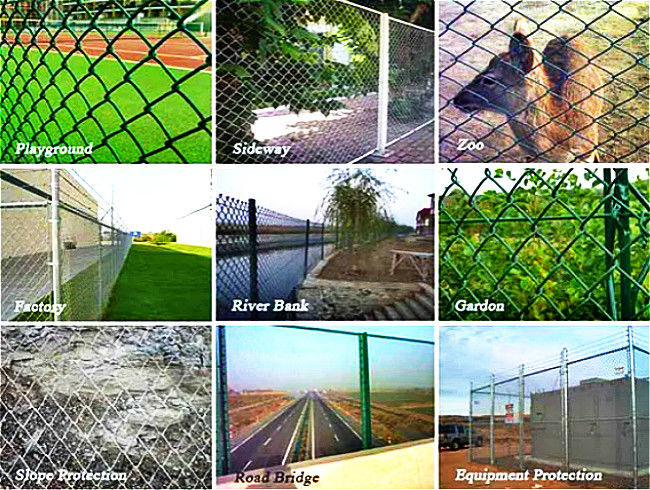 Le PVC facilement assemblé de 8ft a enduit Diamond Chain Link Fence 0