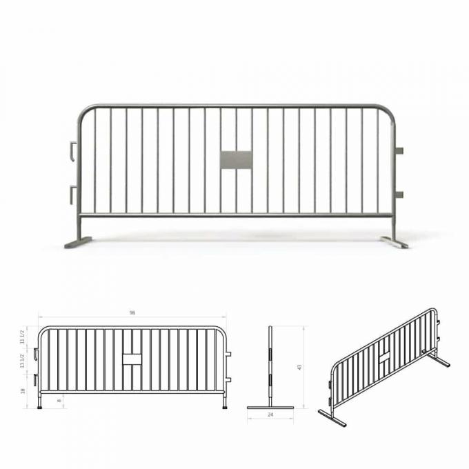 Barricades d'acier galvanisé lourds Concert Faible entretien 11