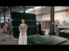 Emballage de clôture en treillis anti-escalade avec barre plate et poteau carré