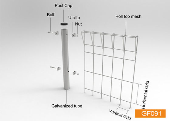 qualité  Roll Top Welded Wire Garden Fence Usine