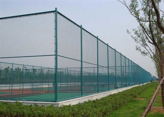 qualité  ISO14001 PVC Coated Wire Mesh Diamond Chain Link Fence Usine