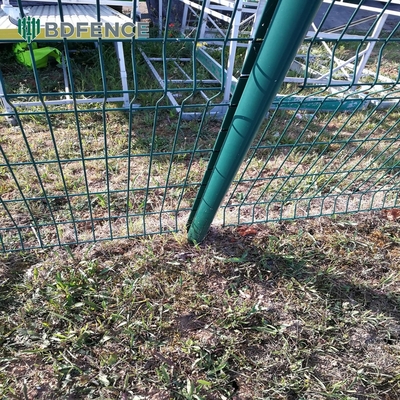 Facilité d'installation Perimètre de sécurité du jardin personnalisé 3D courbe fil de fer de treillis métallique clôture en forme de pêche Post clôture