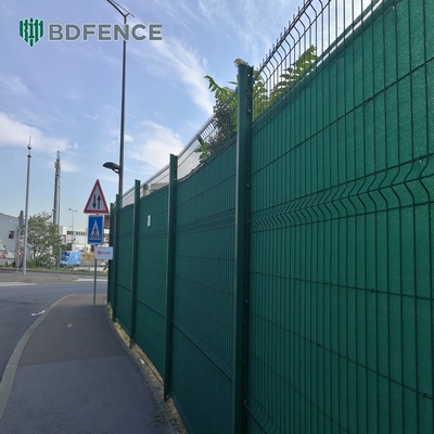 Panneau de clôture en treillis métallique soudé en vrac 3d facilement assemblé en PVC enduit en acier vert noir Fer clôture de jardin galvanisée