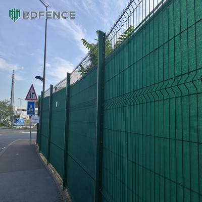 Panneau de clôture en treillis métallique soudé en vrac 3d facilement assemblé en PVC enduit en acier vert noir Fer clôture de jardin galvanisée