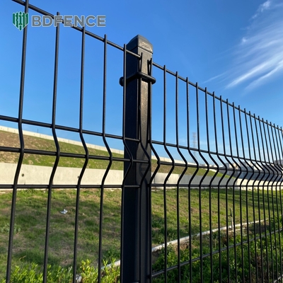 Sécurité Panneaux de clôture à treillis métalliques en PVC en poudre courbée revêtus de 3D
