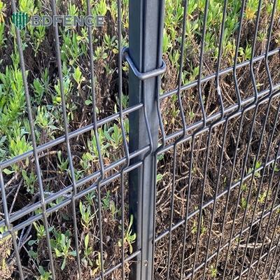 Sécurité Panneaux de clôture à treillis métalliques en PVC en poudre courbée revêtus de 3D