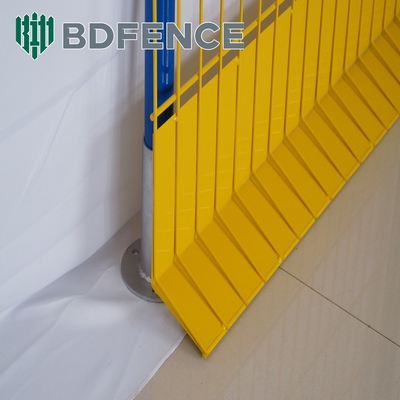 Couche en poudre 75*75 mm Résistance légère Rideau de protection du bord Couleur jaune