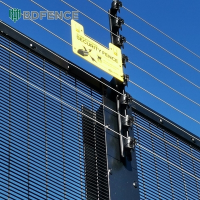 Vue claire des piquets de mur des panneaux de clôture de sécurité anti-escalade