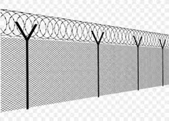 8 ft galvanisé PVC revêtu Cyclone filet de fil de chaîne de liaison de clôture Roll pour les Philippines