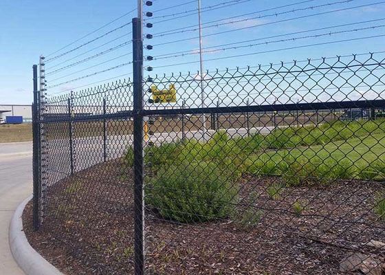 4.5mm après revêtue de PVC galvanisée Diamond Chain Link Clôture pour le jeu d'usine