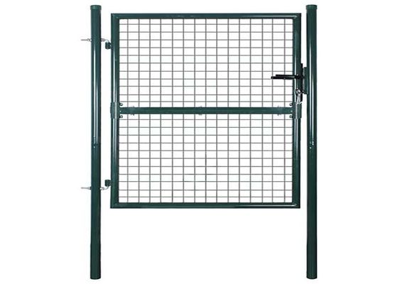 Décoration de jardin 2m Porte de clôture en acier à double porte Traité thermiquement en bois cadre en PVC filet de fil soudé 3D modèle incurvé Se