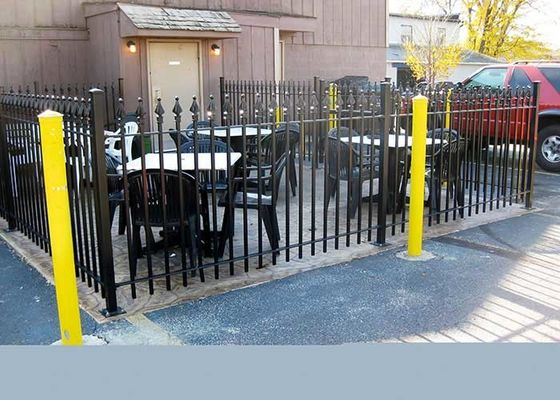 bâtiments de jardinage tube carré noir 25*25*1,2 mm haut de lance clôture clôture en aluminium