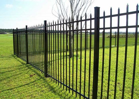 bâtiments de jardinage tube carré noir 25*25*1,2 mm haut de lance clôture clôture en aluminium