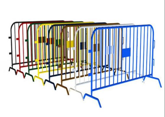1.8 mm épaisseur métal acier sécurité routière portable piétons barricades temporaires de contrôle de foule pour le contrôle du trafic