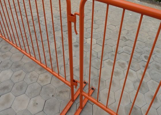 1.8 mm épaisseur métal acier sécurité routière portable piétons barricades temporaires de contrôle de foule pour le contrôle du trafic