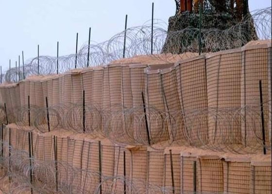 Mur de soutènement en acier défensif de panier de roche de HESCO