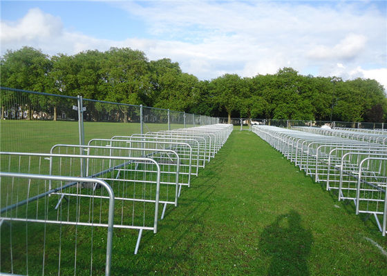 1.8 mm épaisseur métal acier sécurité routière portable piétons barricades temporaires de contrôle de foule pour le contrôle du trafic