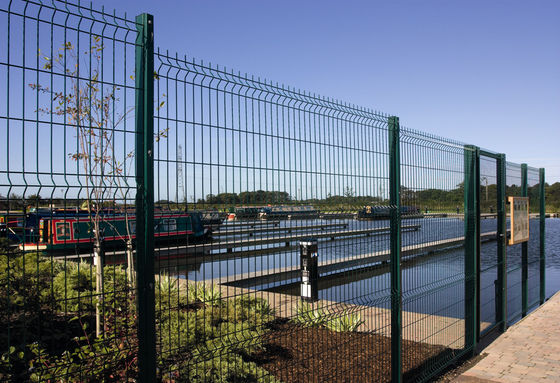 Porte de clôture de jardin en acier enduit de poudre galvanisée Porte tubulaire à double porte Modèle 3D imperméable pour résidentiel