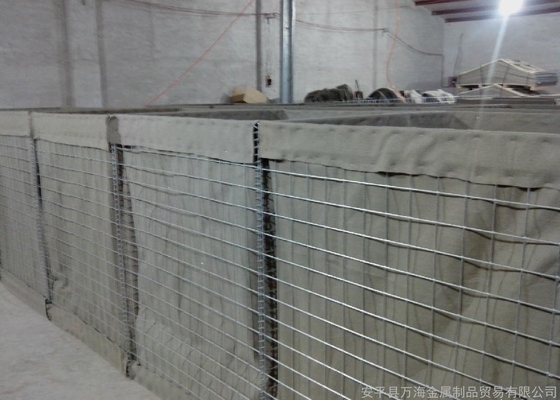 fil pliant Mesh Container Fencing Galvanized de mur d'à l'épreuve du souffle de barrière de 80x80mm Hesco